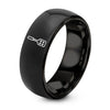 Mash Paddle – Tungsten Wedding Band, 8 mm, Black Comfort-Fit Unisex