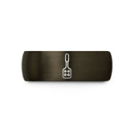 unique wedding band ideas – gunmetal & black tungsten mash paddle wedding band