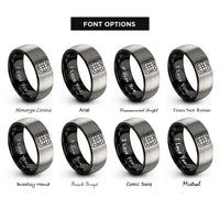 font options for inside engraving on black & silver hvac fan rings