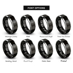font options for inside engraving on black & grey hvac fan rings