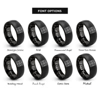 font options for inside engraving on black hvac fan rings