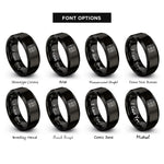 font options for inside engraving on black hvac fan rings