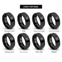 font options for inside engraving on black hvac fan rings
