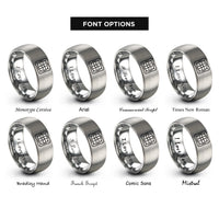 font options for inside engraving on silver hvac fan rings