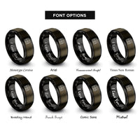 font options for inside engraving on gunmetal & black hvac fan rings