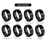 font options for inside engraving on black hydrant wrench rings