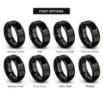 font options for inside engraving on black hydrant wrench rings