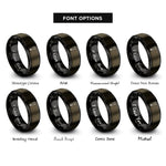 font options for inside engraving on gunmetal & black hydrant wrench rings