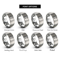 font options for inside engraving on grey hydraulic breaker hammer rings