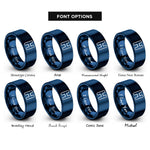 font options for inside engraving on blue hydrogen h rings