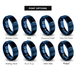 font options for inside engraving on blue hydrometer rings