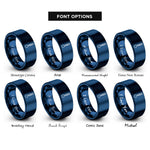 font options for inside engraving on blue hydrometer rings