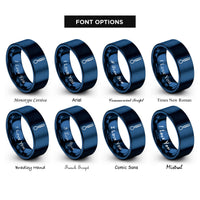 font options for inside engraving on blue hydrometer rings