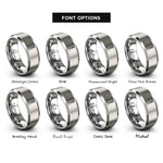 font options for inside engraving on grey hydrometer rings