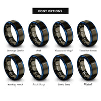 font options for inside engraving on gunmetal & blue hydrometer rings