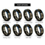 font options for inside engraving on gunmetal & blue hydrometer rings