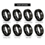 font options for inside engraving on black hypotrochoid rosette rings