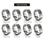 font options for inside engraving on grey hypotrochoid rosette rings