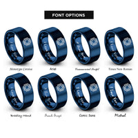 font options for inside engraving on blue ic chip rings