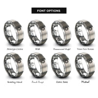 font options for inside engraving on grey ic chip rings