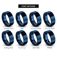 font options for inside engraving on blue ice axe rings