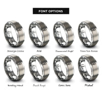 font options for inside engraving on gray ice cream cone rings