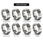font options for inside engraving on gray ice cream truck rings