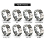 font options for inside engraving on silver ice skate boot rings