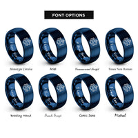 font options for inside engraving on blue icebreaker bow rings