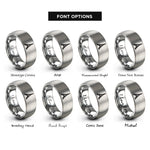 font options for inside engraving on gray iconic landmark rings