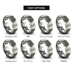 font options for inside engraving on silver iconic landmark rings