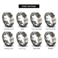 font options for inside engraving on silver iconic landmark rings