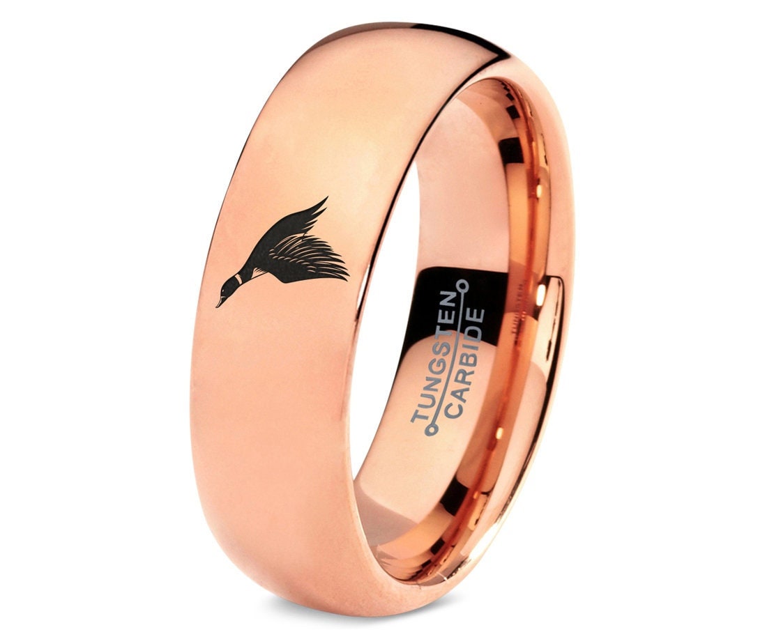 Chines Goose Duck Ring, Rose Gold Tungsten Ring, Engagement Ring, Anniversary Gifts For Her, Birthday Gift For Him, Gifts For Women