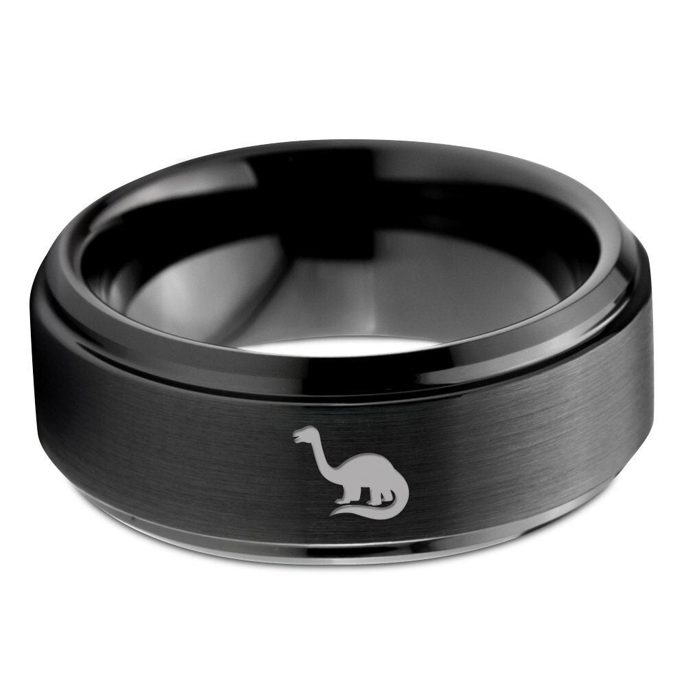 Cute Dinosaur Ring,Tungsten Men Rings,Engraved Ring,Wedding Gifts,Wild Ring For Men,Anniversary Gifts For Him,Gifts For Dad,Promise Ring