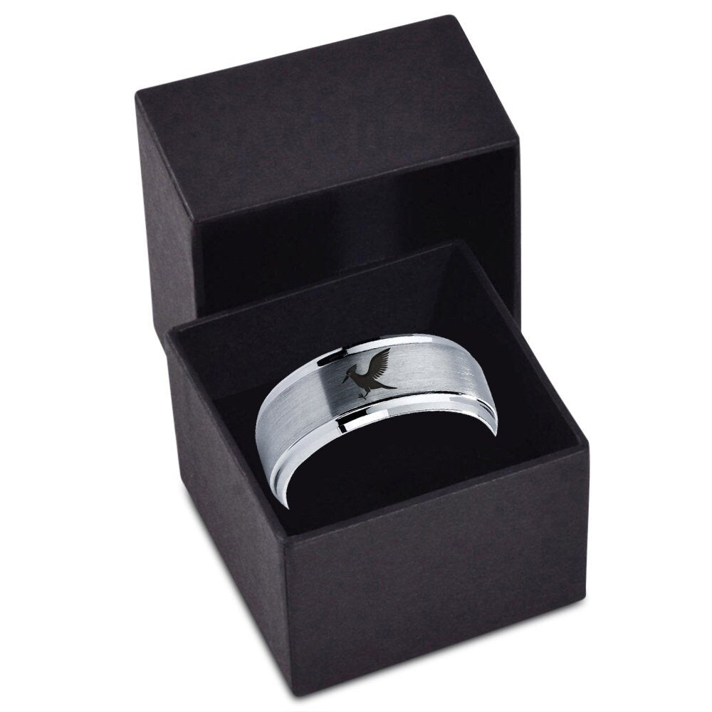 Cockatoo Bird Flying Ring | Silver Ring | Wedding Ring Sets For Women | Tungsten Rings For Woman | Laser Engraved  Ring | Graduation Gifts