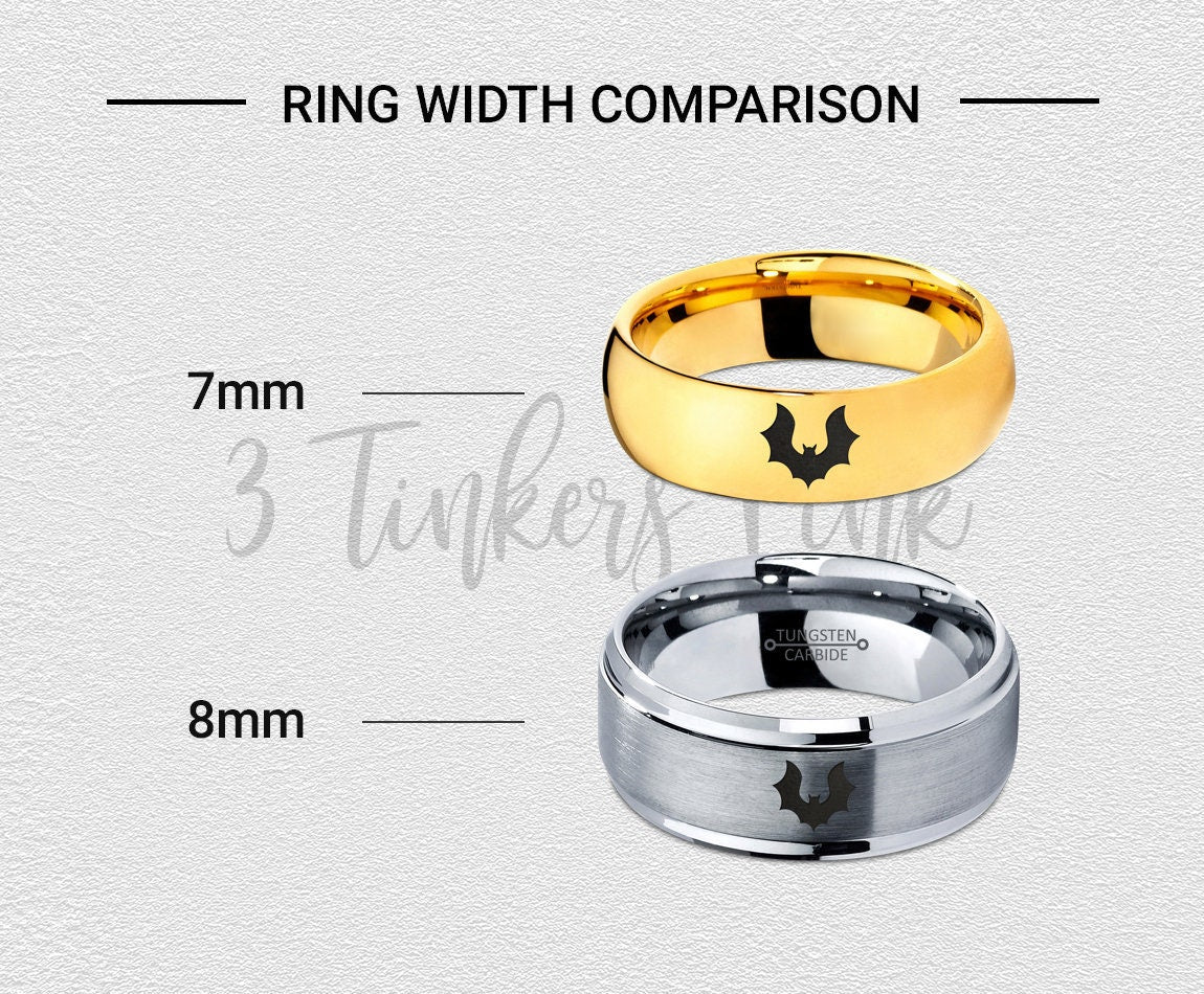 Claw Hammer & Chisel Tungsten Ring – 8mm Flat Cut Men's Wedding Band, Silver Promise Ring, Gift for Carpenter, Comfort Fit, Personalized