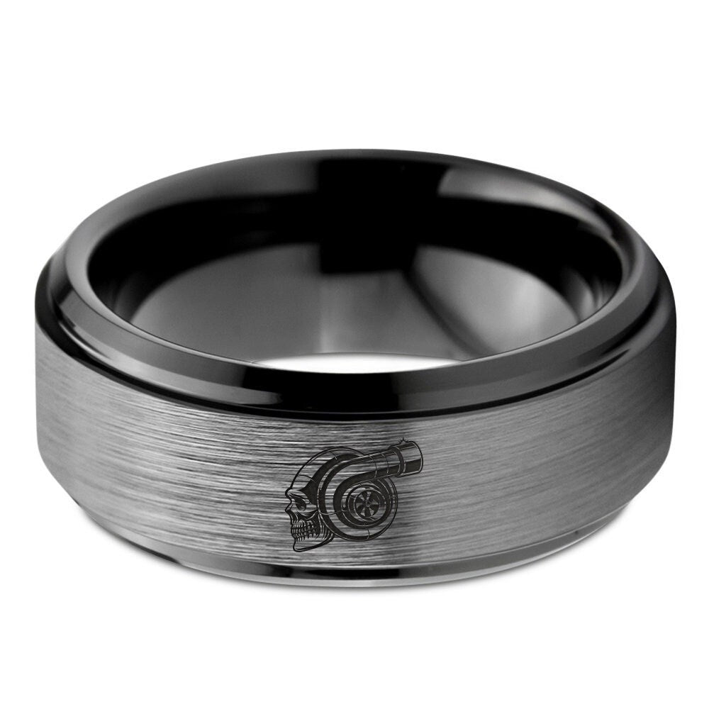 Turbo Air Skull Street Ring, Modern Wedding Rings For Women, Tungsten Ring, Simple Ring For Men, Couple Ring, Gifts For Dad, Unique Gifts