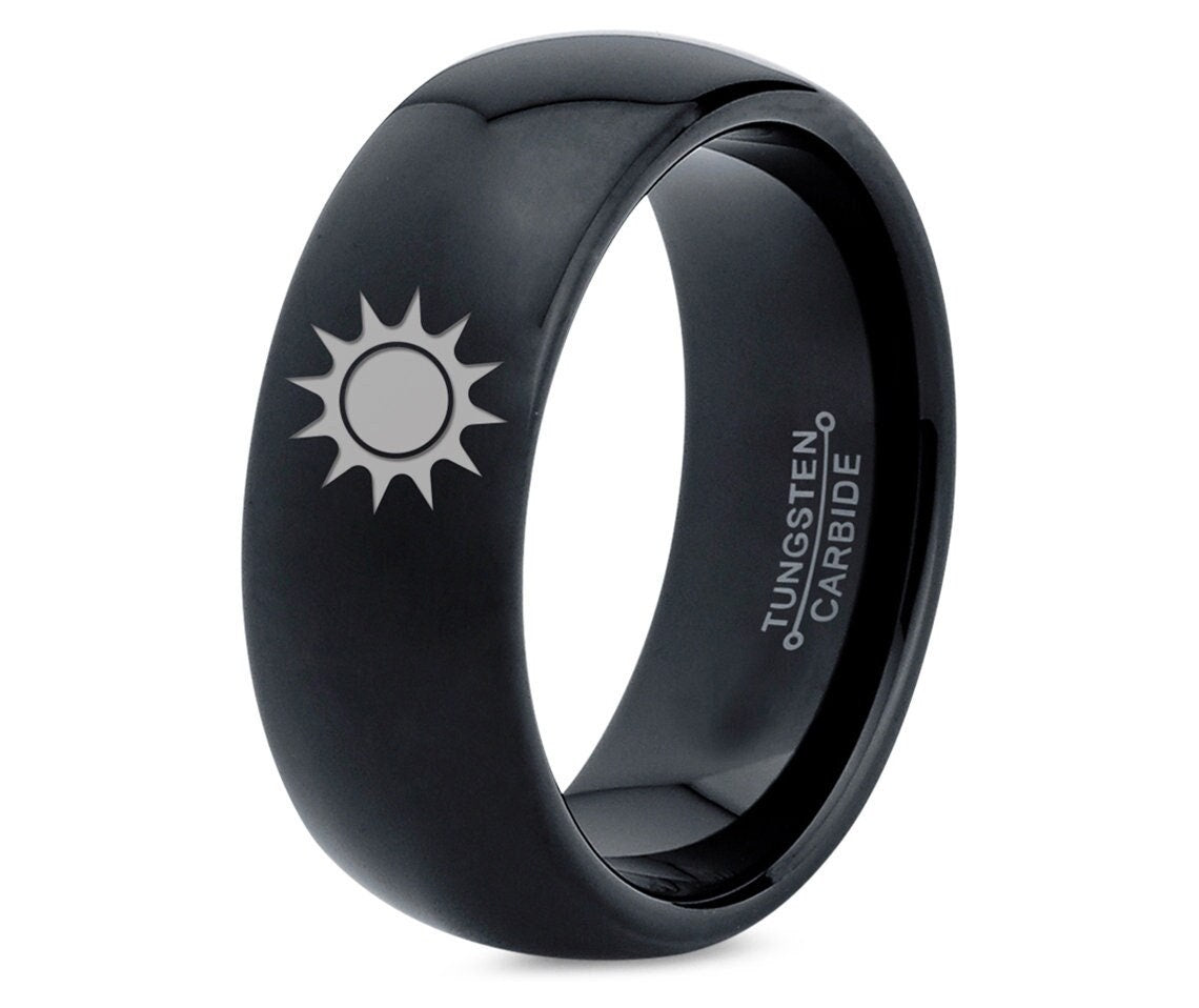 Gifts For Men - Sunburst Ring - Promise Ring - Tungsten Rings For Women - Ladies Gifts - Mens Ring - Anniversary Gifts - Gifts For Boyfriend