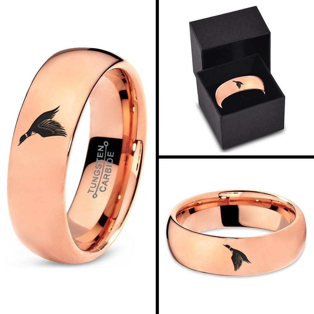 Chines Goose Duck Ring, Rose Gold Tungsten Ring, Engagement Ring, Anniversary Gifts For Her, Birthday Gift For Him, Gifts For Women