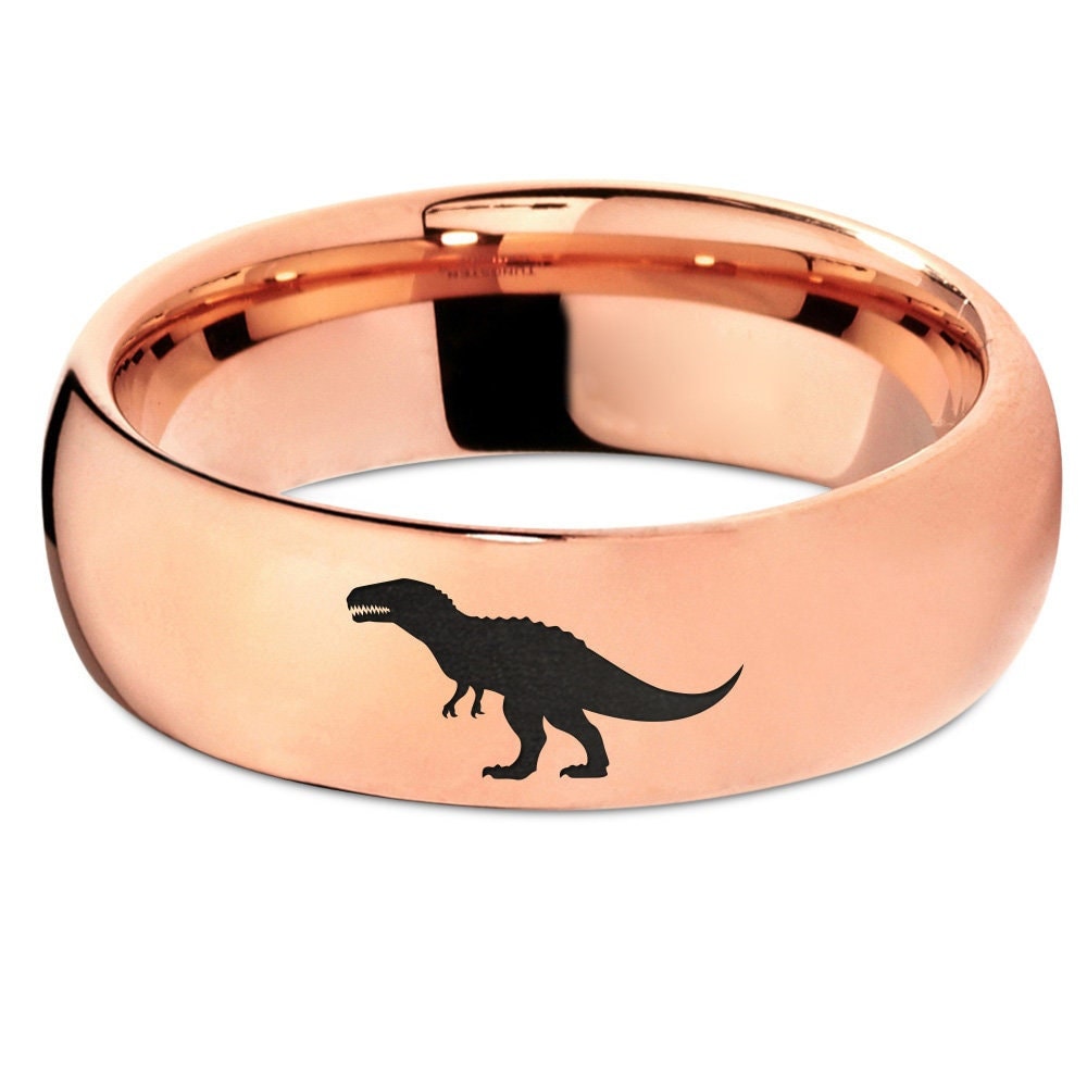 Dinosaur Ring | Tungsten Wedding Ring For Men | Animal Jewelry Ring | Tungsten Rings For Women | Anniversary Gift For Him | Thank You Gifts