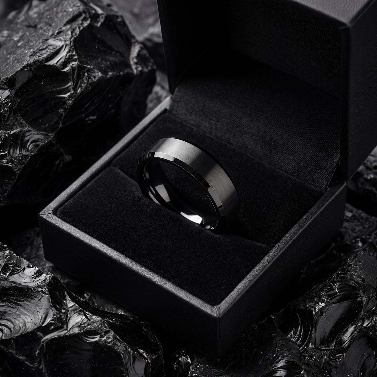 Wedding Band,Mens Wedding Band Tungsten,Wedding Band Set His And Hers,Wedding Bands Set His And Hers,Black Jewelry,For,Gifts,Anniversary,Her