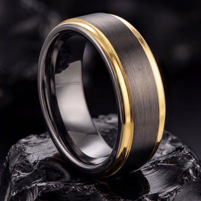 Tungsten Wedding Band,Tungsten Wedding Band,Wedding Engagement Rings,Wedding Bands Women Curved,Gunmetal,Womens Hammered Gold Wedding Band,8