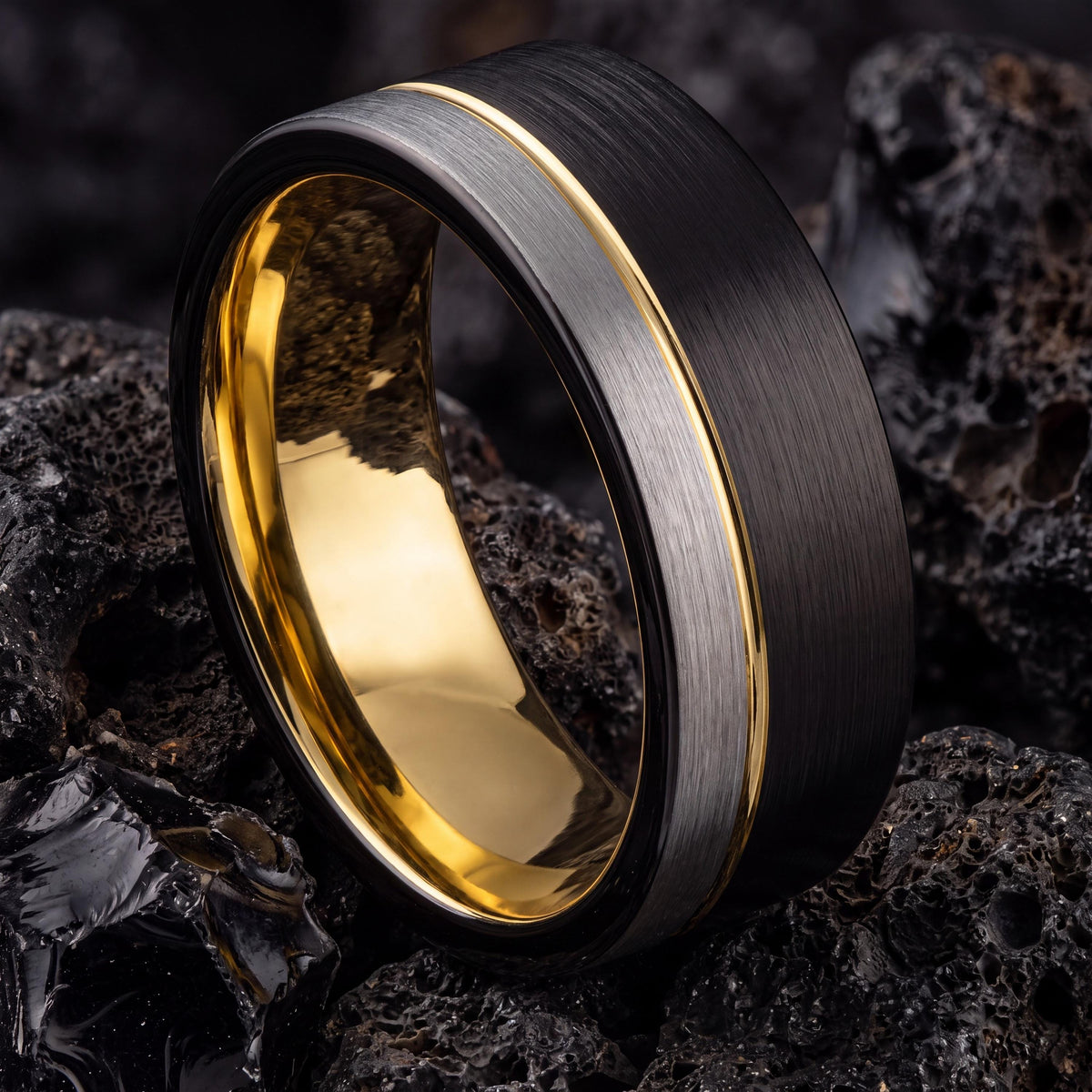 Mens Wedding Band,Mens Tungsten Wedding Band,Wedding Bands Set,Mens Wedding Ring Unique,Mens Gold Ring,Silver Handmade Ring,Mens Rings Black