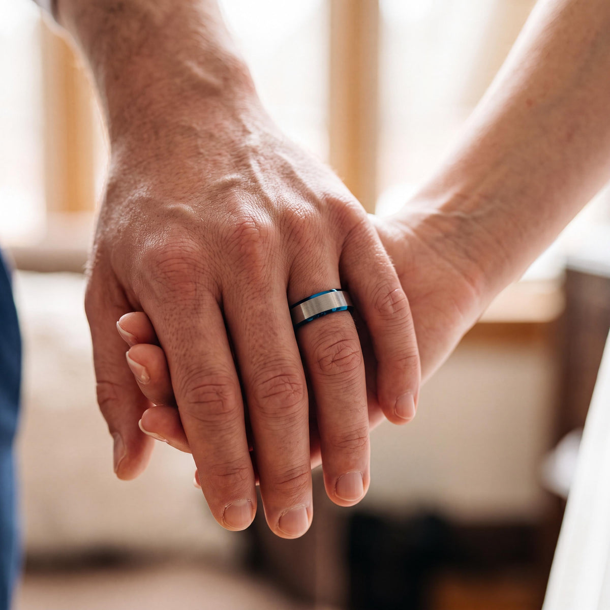 Wedding Bands,Mens Tungsten Wedding Band,Wedding Bands Set,Couples Wedding Rings,Gray Tungsten Wedding Band,Mens Rings Black,Blue Jewelry,10