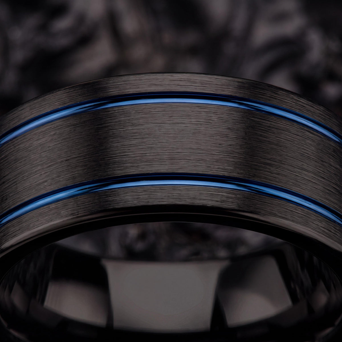Wedding Bands,Mens Tungsten Wedding Band,Wedding Bands Women Unique,Tapered Wedding Band,Black Wedding Band Men,Dainty Blue Ring Stackable,1