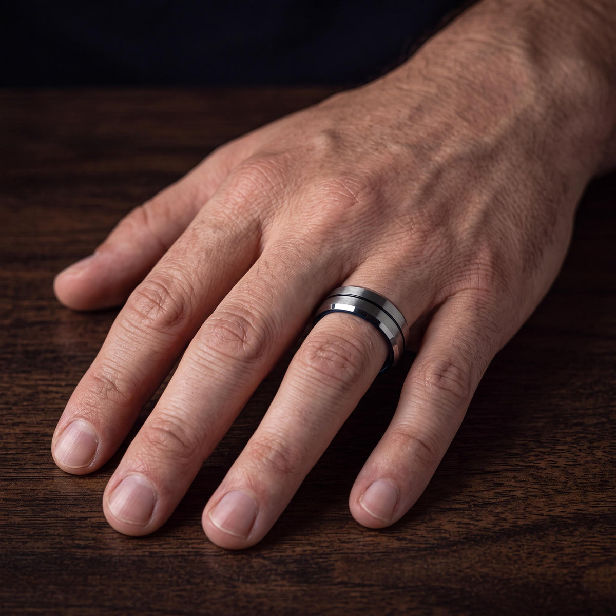 Mens Wedding Band,Mens Tungsten Wedding Band,Unique Mens Wedding Band,Mens Wedding Bands Unique,Womens Silver Rings,Black Wedding,Royal Blue