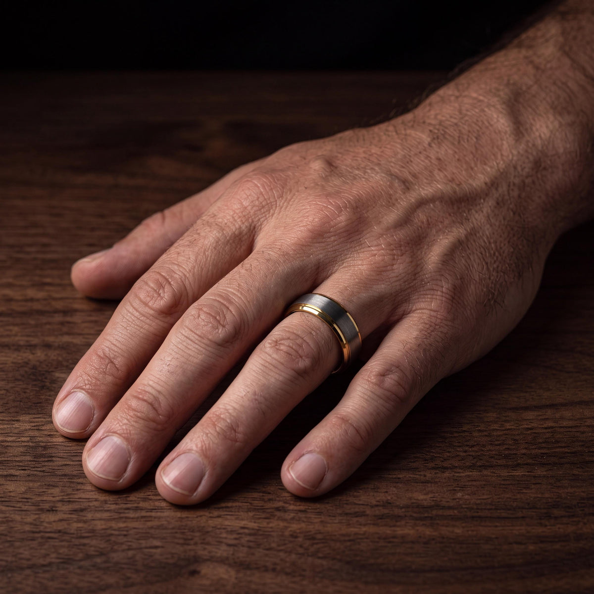 Wedding Band,Mens Tungsten Wedding Band,Wedding Ring Set,Dainty Wedding Band,Hammered Gold Ring Men,Mens Silver Rings,Silver and Gold Ring,8