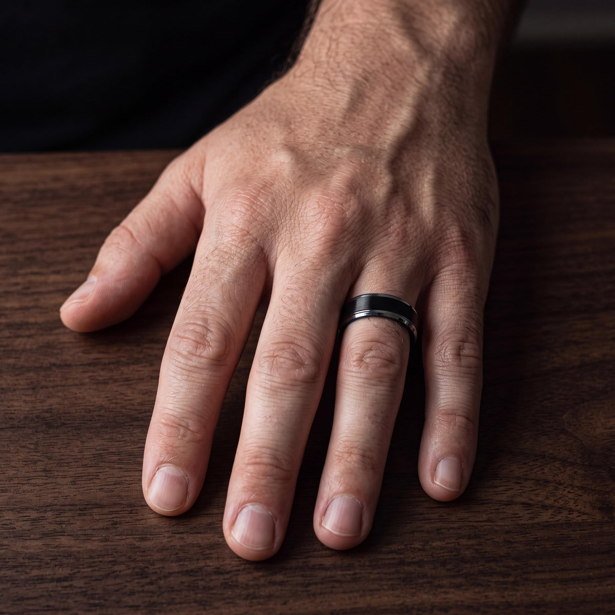 Wedding Band,Mens Tungsten Wedding Band,Wedding Bands Women Unique,8Mm Wedding Ring Men,Silver Natural Ring,Black,Dainty Blue Ring Stackable