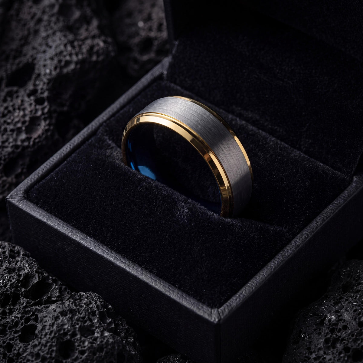 Tungsten Wedding Band,Mens Tungsten Wedding Band,Men Wedding Band,Wide Wedding Bands Women,Custom Gold Ring,Silver Thumb Ring,Mens Blue Ring