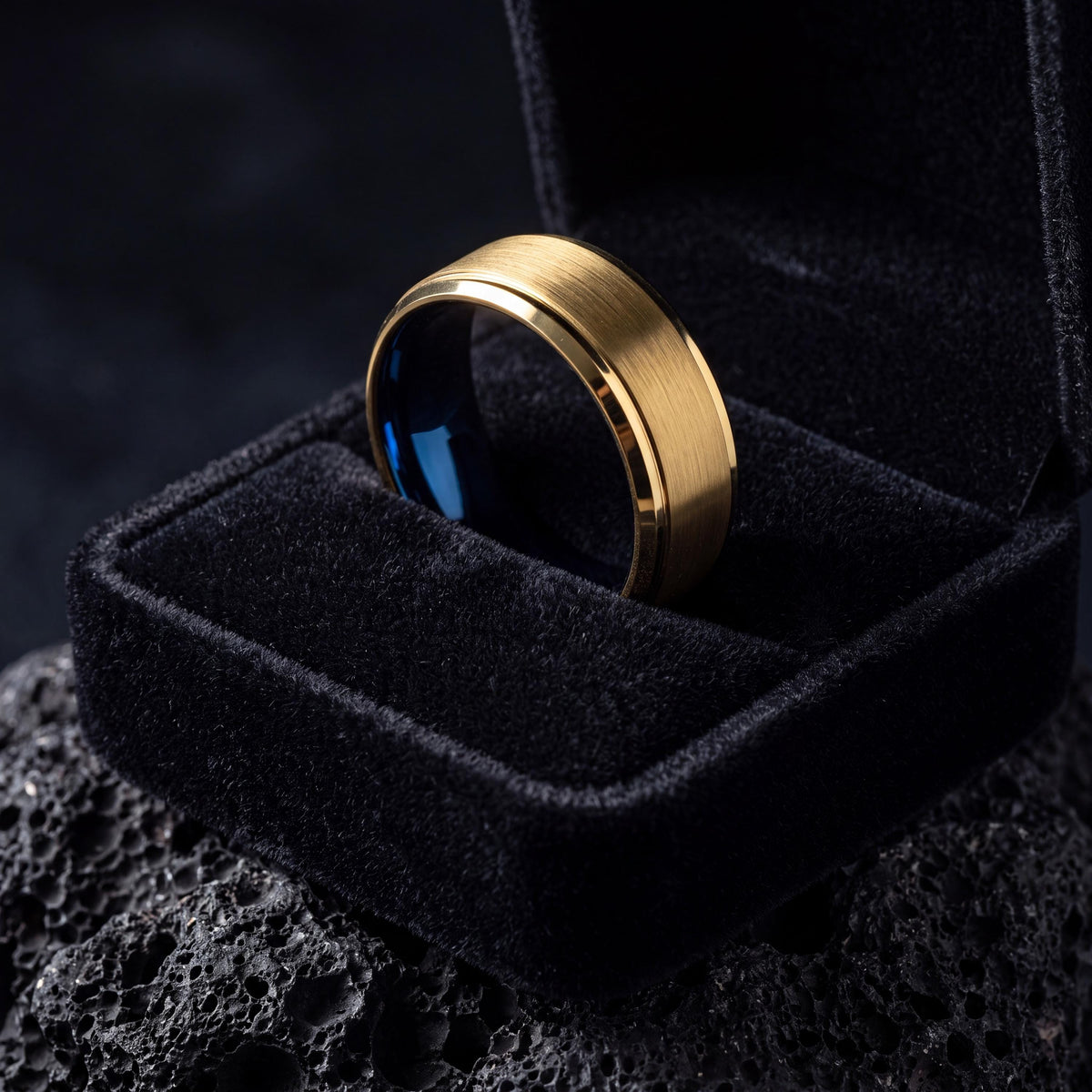 Wedding Band,Mens Tungsten Wedding Band,Mens Wedding Band Unique,Wedding Band Tungsten Carbide,Wedding Band Set Yellow Gold,Blue Band Ring,1